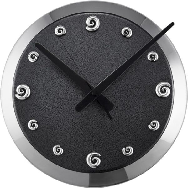 Carrol Boyes Pewter Clock, Black, Coil
