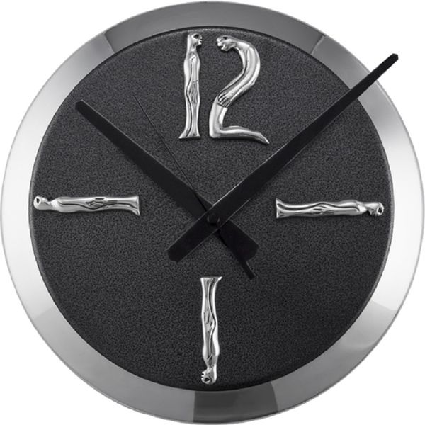 Carrol Boyes Pewter Clock, Black, Woman/Man