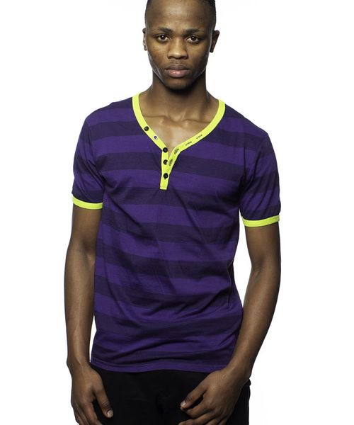 Uffizi High Fashion V-Neck T-Shirt - Purple