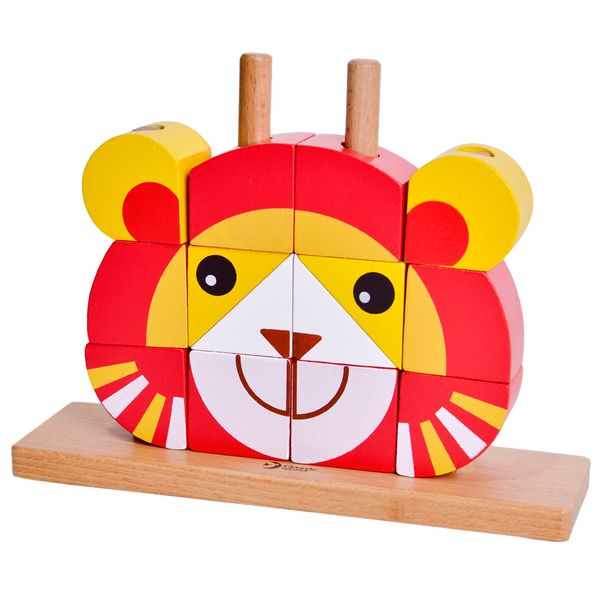 Classic World Lion Uni Building Blocks &amp; Activity Cards