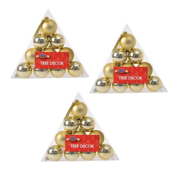 Christmas Balls 5cm Ornaments for Tree Décor (Pack of 30) - Gold