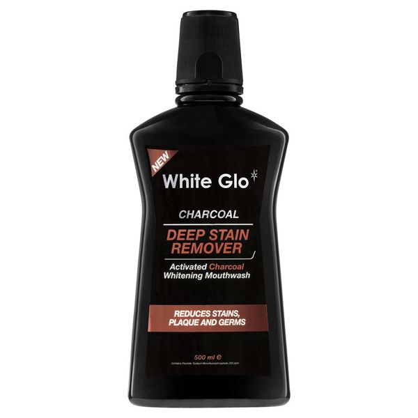 White Glo Whitening Mouthwash Charcoal Stain Remover 500ml