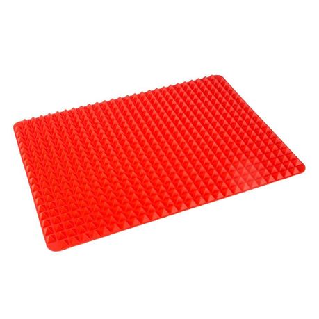 Red Silicone Pyramid Mat for Hand or Foot Play/Development — Magic Moments