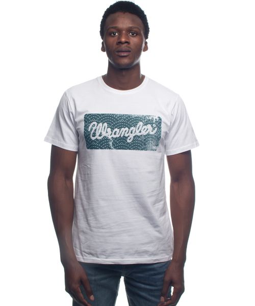 Wrangler Men's Black Patch Basic Fit Short Sleeve T-Shirt