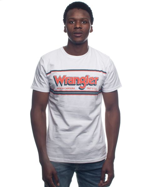 Wrangler Men's Chester Basic Fit Short Sleeve T-Shirt - White