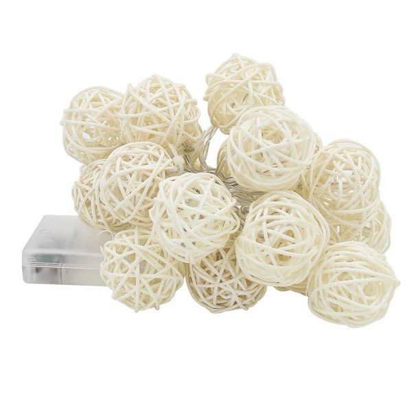 2 x Rattan Ball String Lights