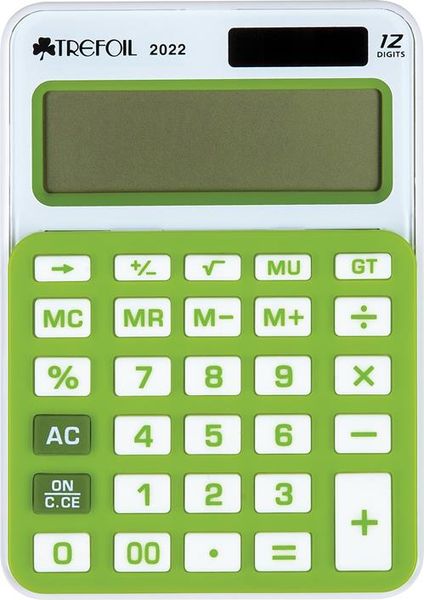 Trefoil: 12 Digit Desktop Calculator - Green (Small)