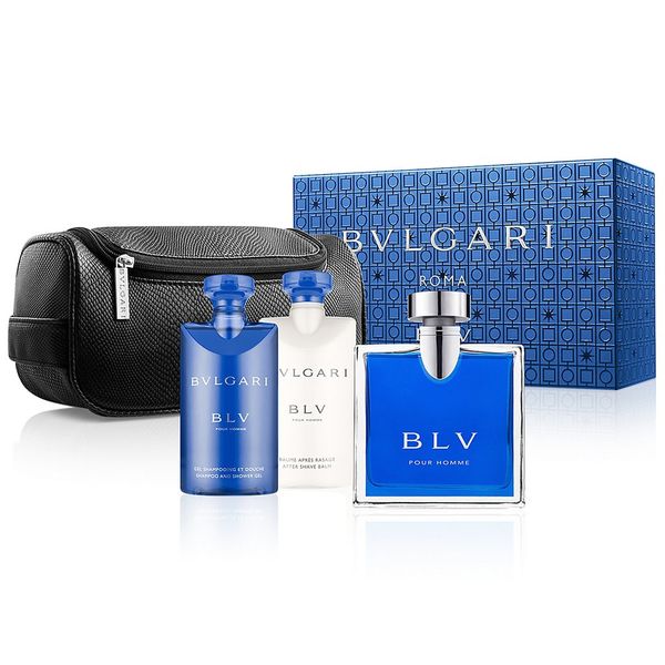 Blvgari Blv Pour Homme Gift Set 100ml EDT+Asb+Sg+Pouch