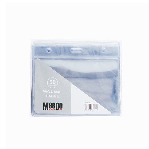 Meeco: PVC Name Badge 50 Pack - Clear