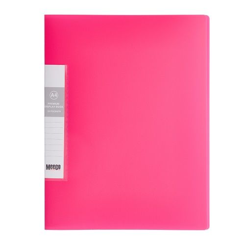 Meeco: A4 Premium Display Book 20 Pocket - Pink