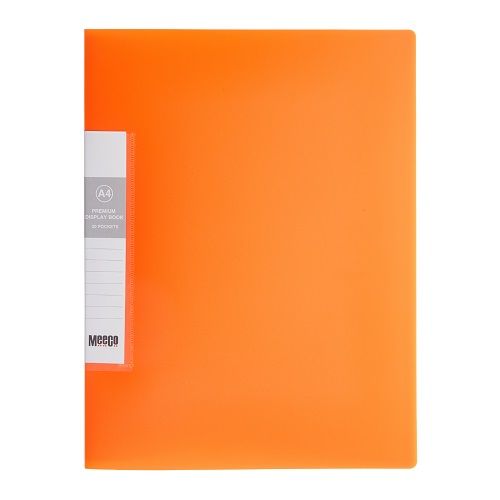 Meeco: A4 Premium Display Book 20 Pocket - Orange