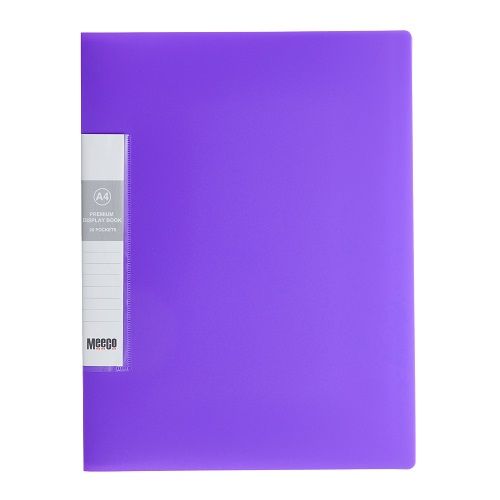 Meeco: A4 Premium Display Book 20 Pocket - Violet
