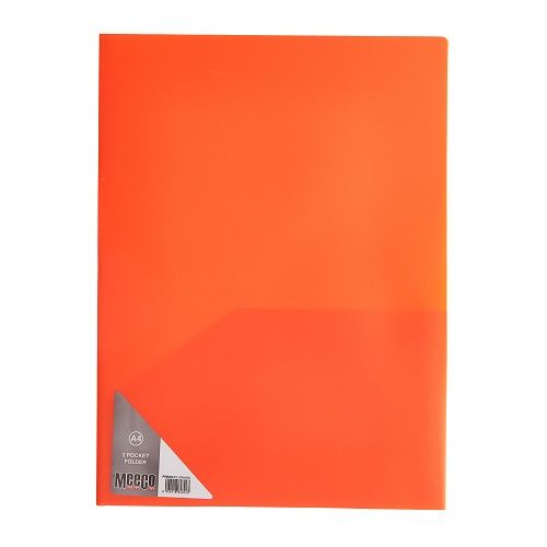 Meeco: A4 2 Pocket Folder - Orange