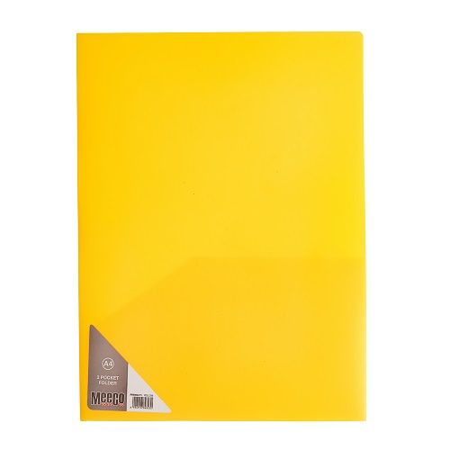 Meeco: A4 2 Pocket Folder - Yellow