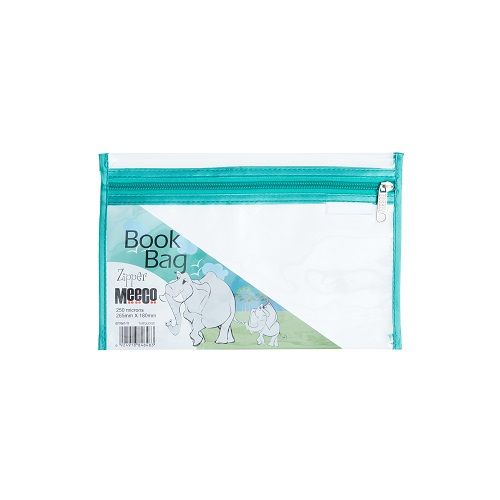 Meeco: A5 Book Bag with Zip Closure - Turquoise