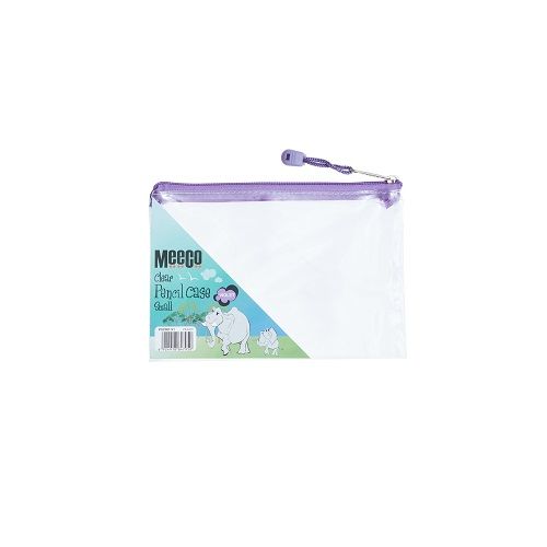 Meeco: Clear Small (21cm) Pencil Bag - Violet Zip