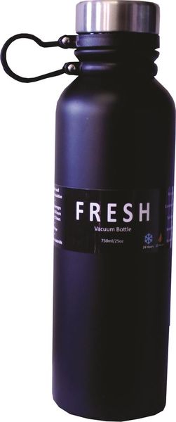 Thermosteel Vacuum Ss Bottle 750ml Black