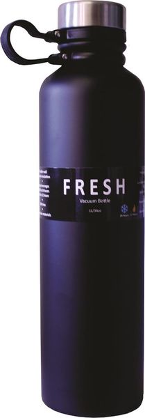 Thermosteel Vacuum Ss Bottle 1000ml Black