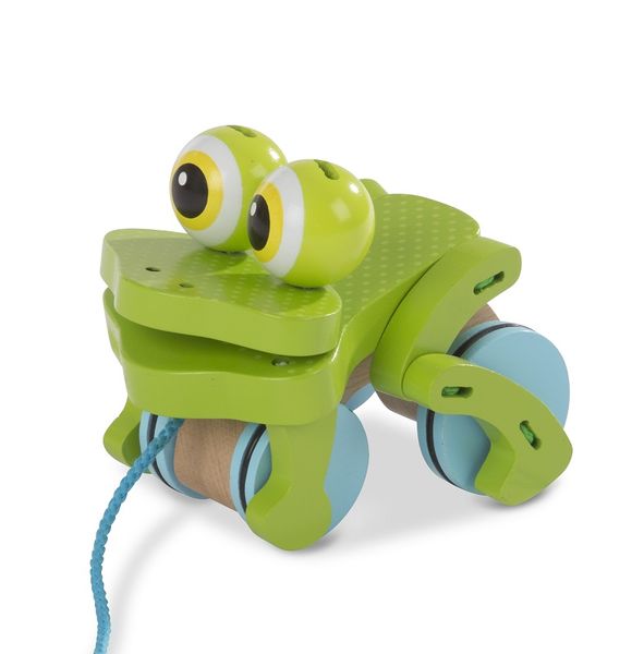 Melissa &amp; Doug First Play Frolicking Frog Pull Toy