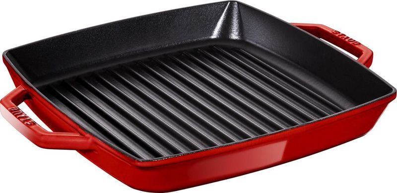 STAUB - Double Handle Cast iron Grill Pan - Cherry 28cm