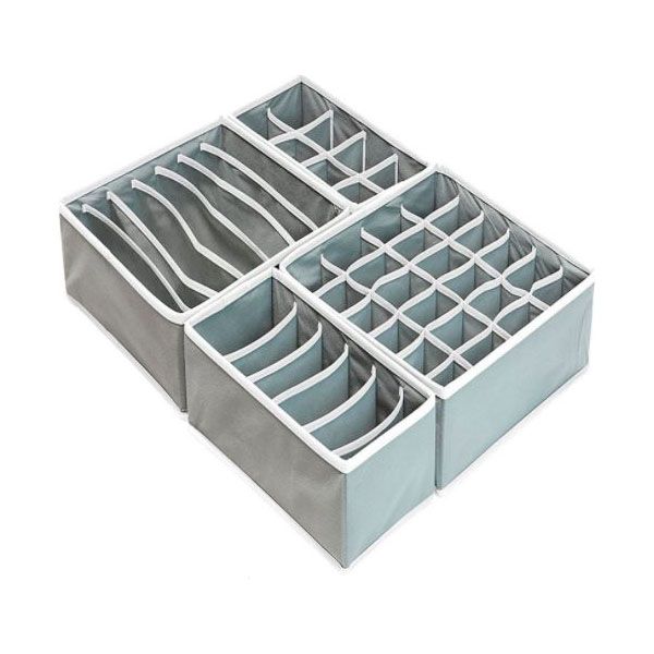 Piece Underwear Drawer Organizer - Grey image