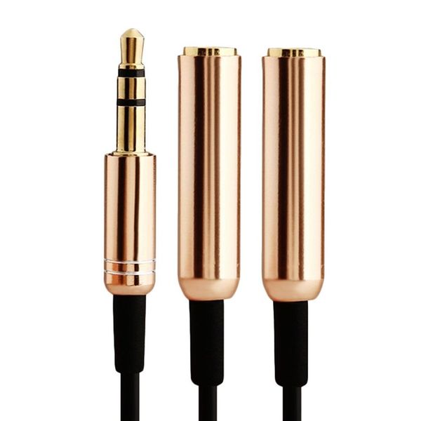 AUX-201 1-to-2 3.5mm Audio Splitter Cable Adapter (38cm) - Blue