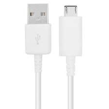 Charge Cable for Smart Phone or devices with Micro USB - White