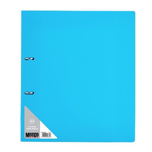 Meeco: A4 2 D-Ring Binder File - Blue