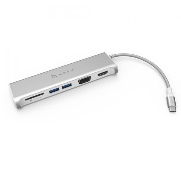 Adam Elements CASA Hub A03 USB 3.1 Type-C 5-in-1 4K Display Hub - Silver