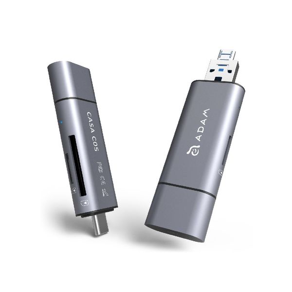 Adam Elements CASA C05 - USB 3.1 to USB Type C 5-in-1 OTG - Grey