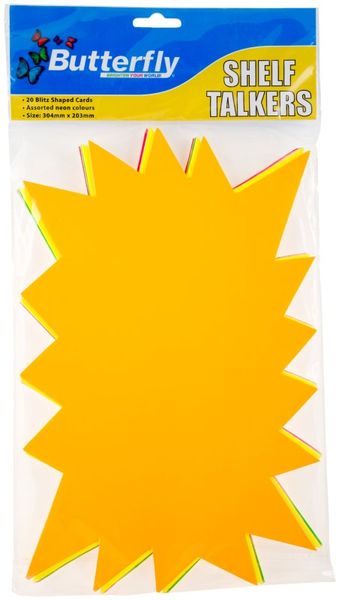 Butterfly Blitz Shape Cards - 20'S