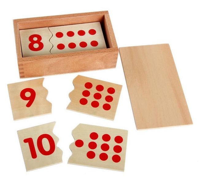 Wooden Number Matching Jigsaw Puzzle Toy