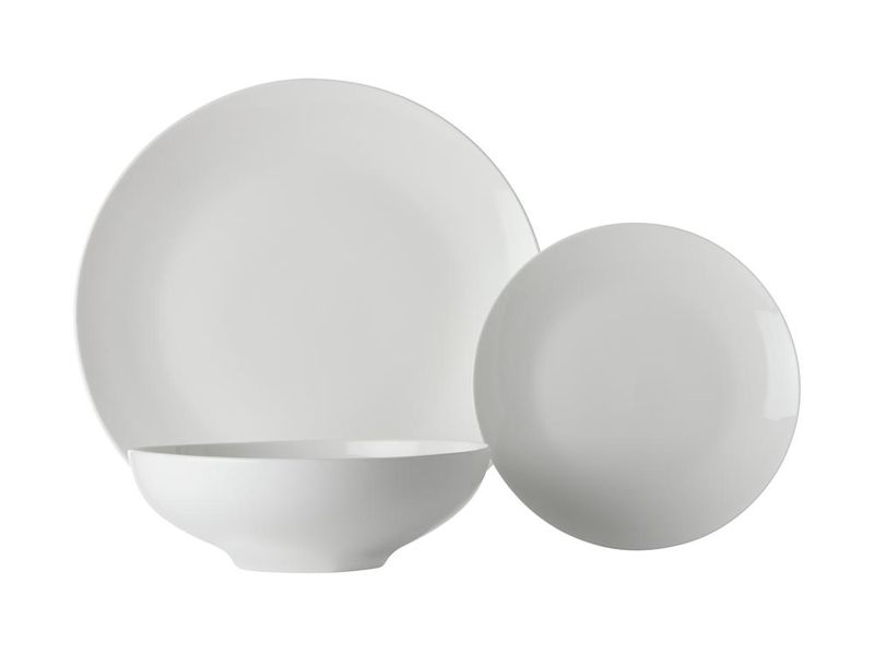 Maxwell &amp; Williams - White Basics Tribeca Coupe Dinner Set - Set of 12