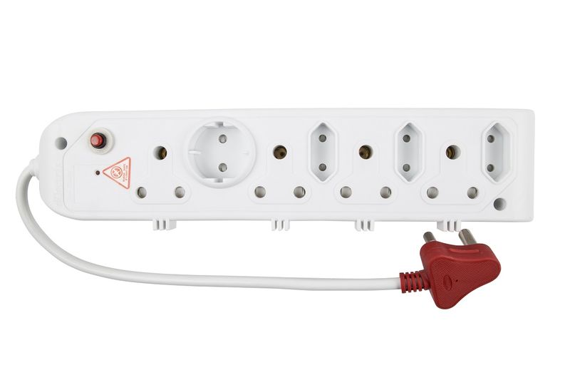 Nexus - 8 Way Multi-Plug - White