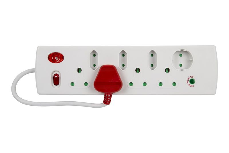 Nexus - 8 Way Surge Multi-Plug - White