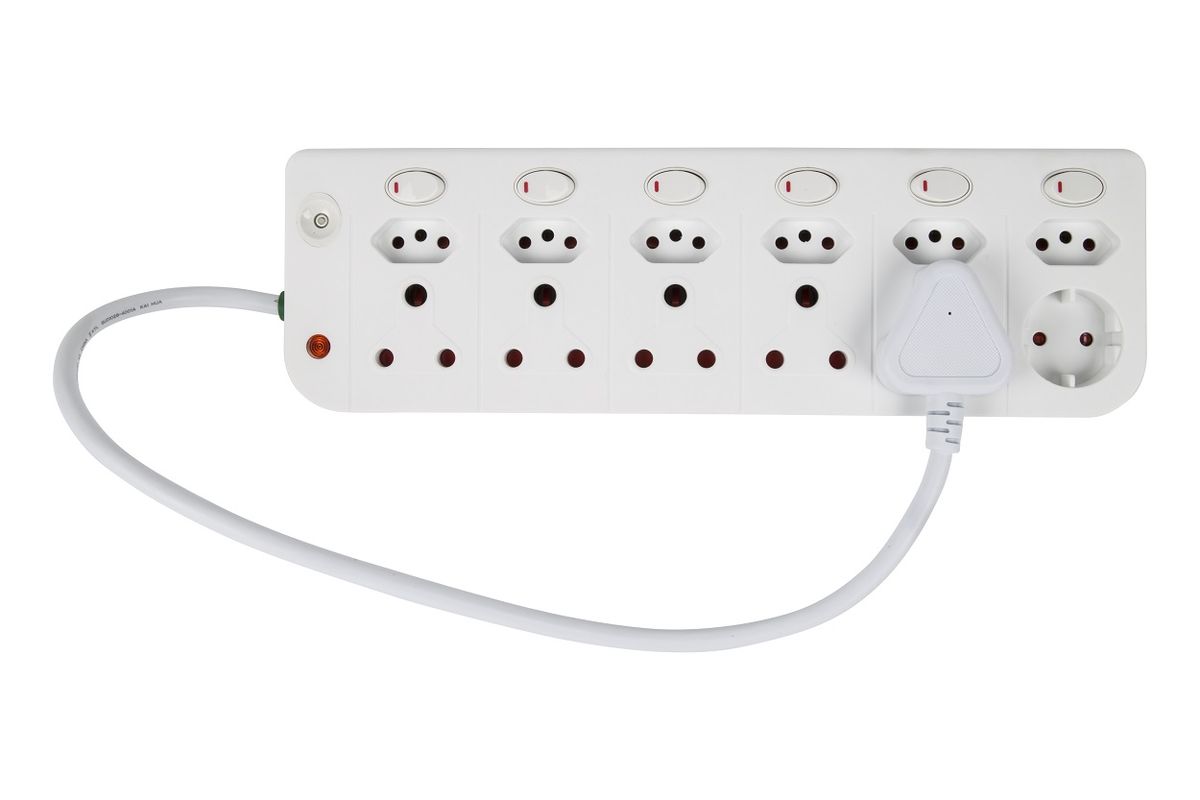 Nexus 12 Way MultiPlug with Switches White Buy Online in South