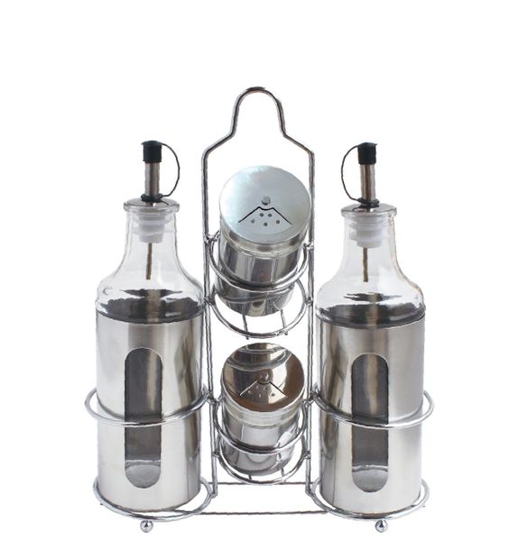 Continental Homeware 4 pcs Oil &amp; Vinegar, Salt &amp; Pepper Spice Set
