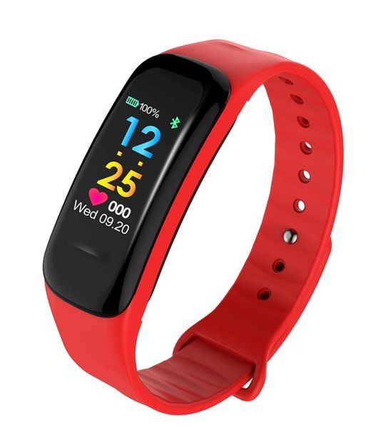Nevenoe Bluetooth Smart Fitness Tracker Watch Bracelet - Red