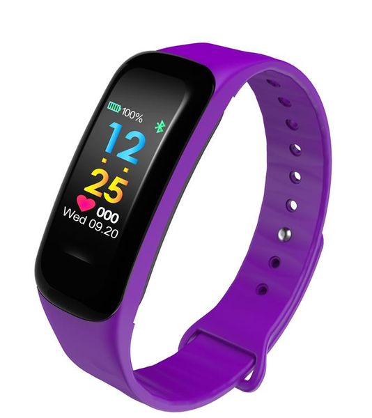 Nevenoe Bluetooth Smart Fitness Tracker Watch Bracelet - Purple