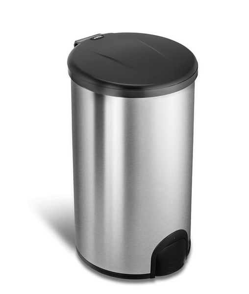NineStars 45L Automatic Toe Tap Sensor Stainless Steel Dustbin