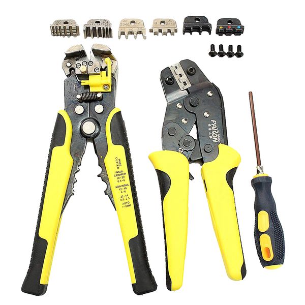4-in-1 Wire Crimper Ratcheting Terminal Pliers Tool Set