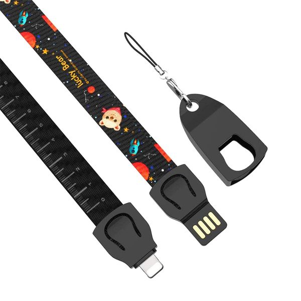4-in-1 Lanyards Ruler Lightning Charging Cable