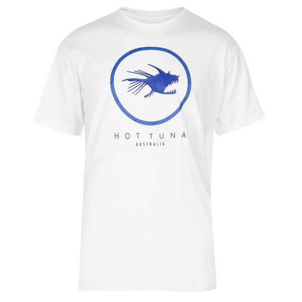 Hot Tuna Men's T-Shirt - White Circle Logo (Parallel Import)