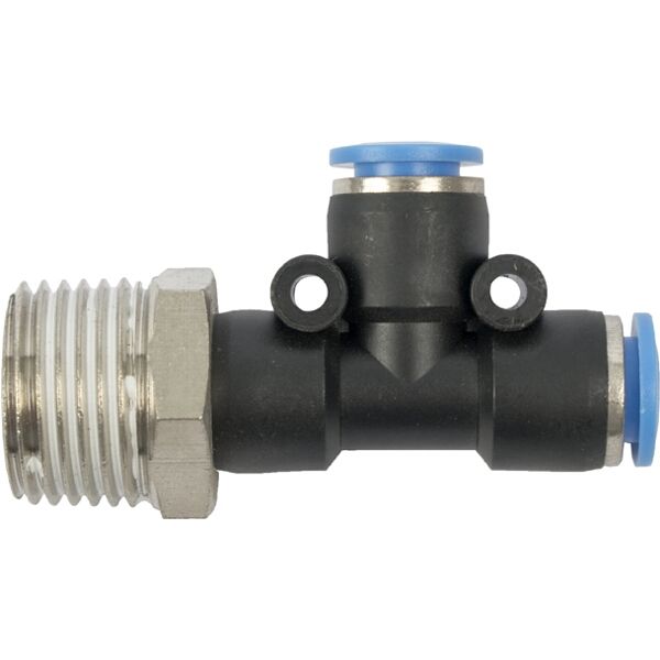 Aircraft Pu Hose Fitting Tee 8mm x 8mm x 1/2"M