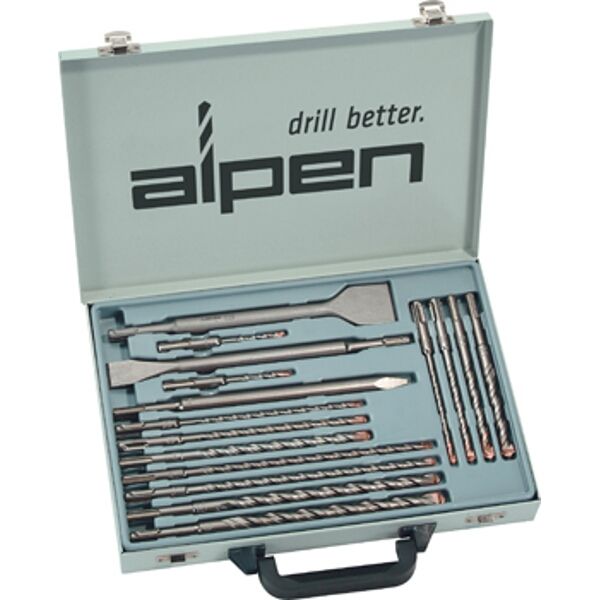 Alpen Sds Plus Drill And Chisel Set 16 Piece In Metal Carry Case Shop
