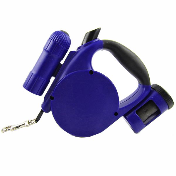 3 in 1 Retractable LED Light Dog Leash with Bag Dispenser