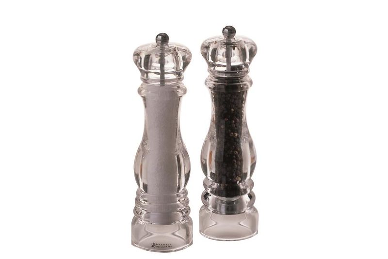 Maxwell &amp; Williams - 20cm Maison Acrylic Salt &amp; Pepper Mill Set