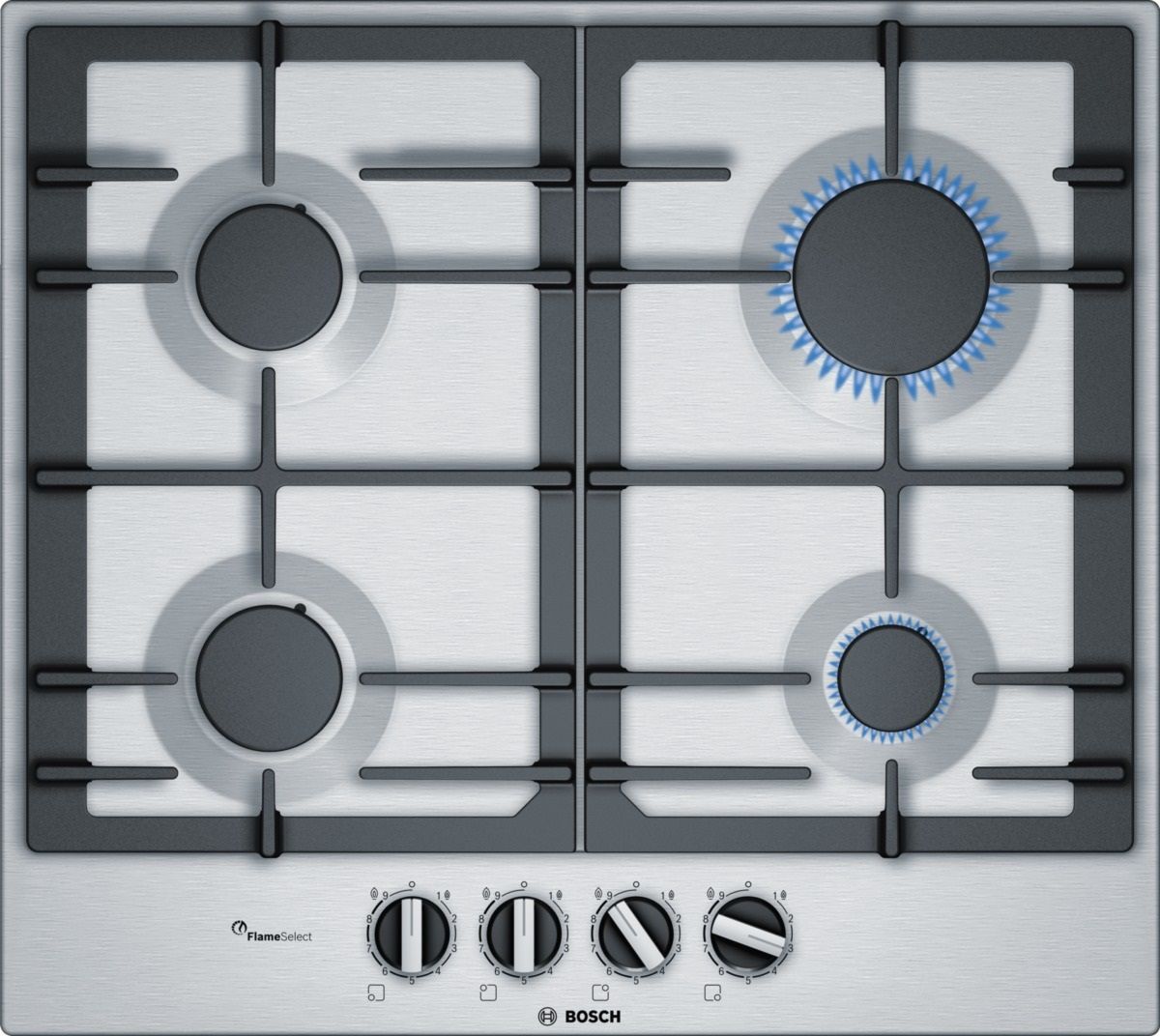 Bosch 60cm Stainless steel Gas Hob Silver Shop Today. Get it