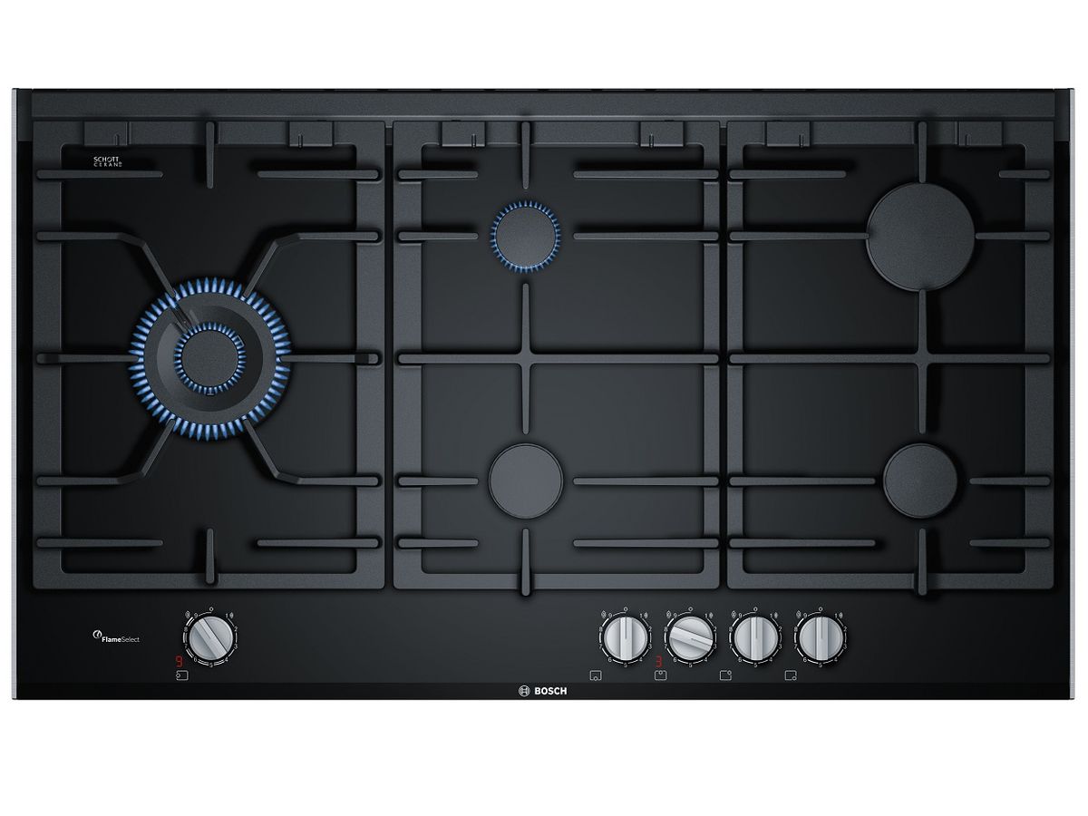Bosch 90cm Ceramic Glass Gas Hob Silver Buy Online in South