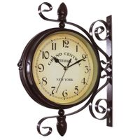 Vintage Decorative Double Sided Metal Wall Clock